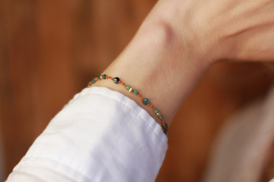 Bracelet Emerald peace  en émeraude