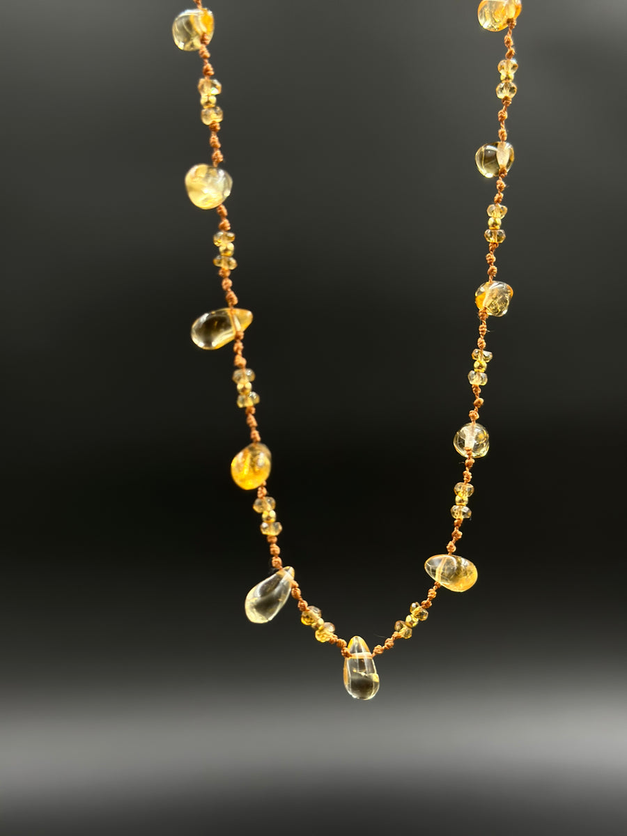 Collier Hello joy en citrine