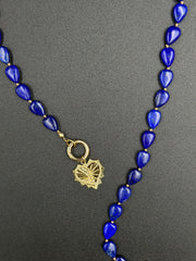 Collier long Heart to heart en lapis-lazuli