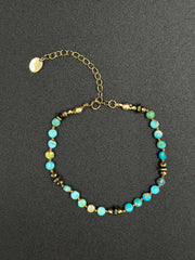 Bracelet Positive flow en turquoise et hématite