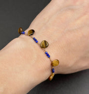 Bracelet Tiger force en oeil de tigre & lapis-lazuli