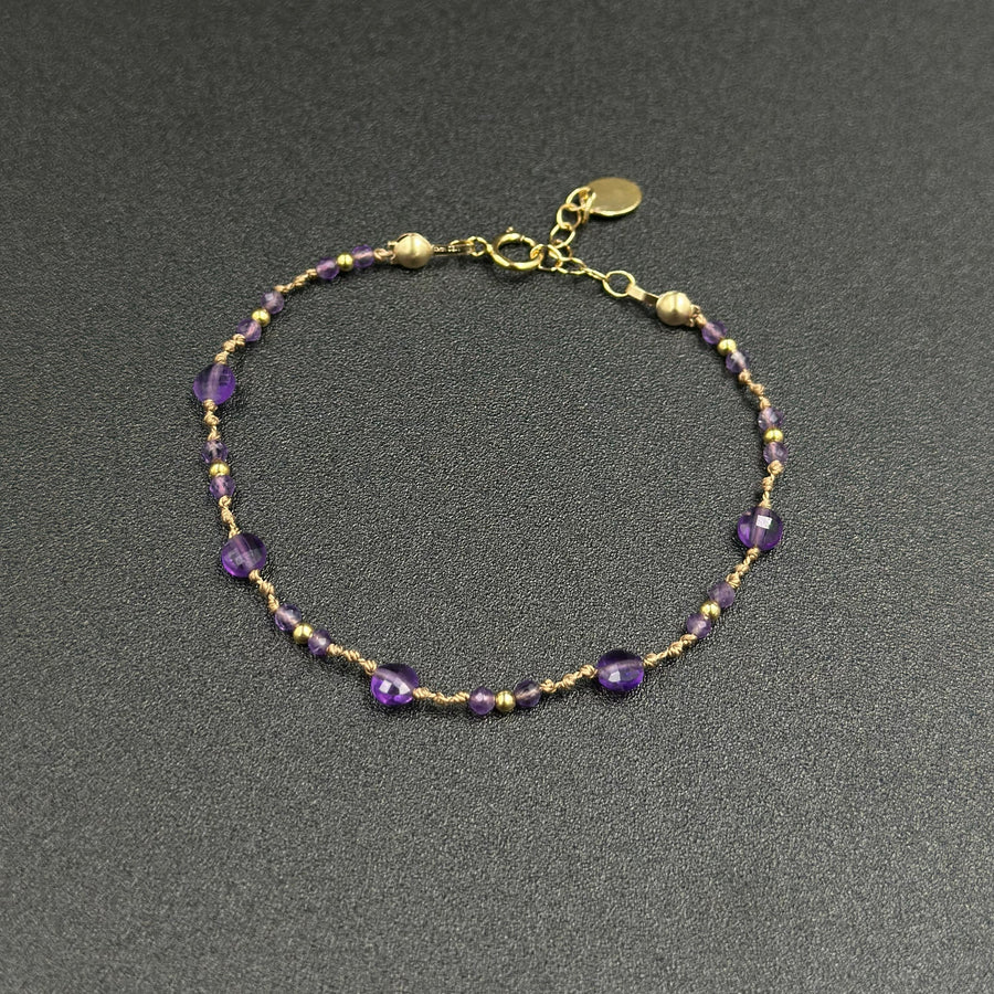 Bracelet Purple velvet en amethyste